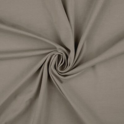 Taupe anorak fabric, twill in polyester and cotton