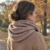 Antique rose merino wool jersey, sewn into a snood