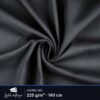 Canvas stof sort fra Jydsk Stoflager