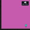 Canvas stof fuchsia med centimeterlineal og Oekotex-mærke fra Jydsk Stoflager