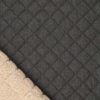 Tikkaus musta denim teddy-taustalla 520 g/m² 145 cm
