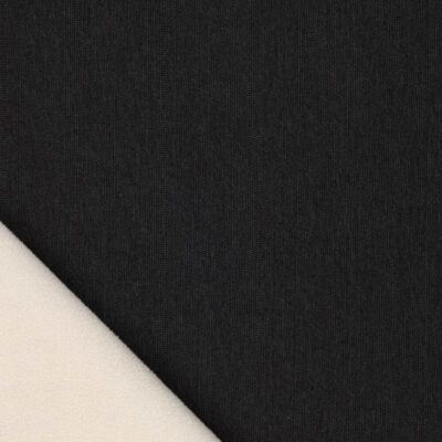 10 OZ slub denim-kangas joustava musta, fleece-taustapuoli – 450 g/m²