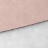Keinomokka puuterinpinkki, taitettu kulma paljastaa valkoisen huopapohjan