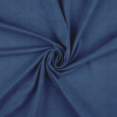 Faux suede in denim laid in soft folds