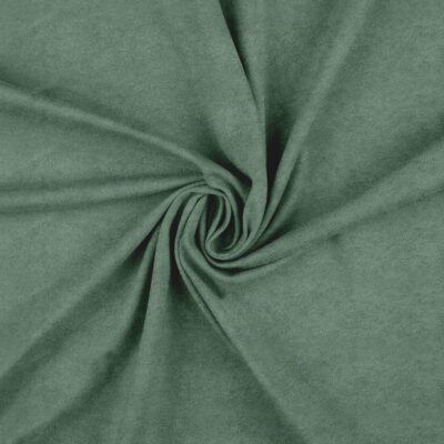 Faux suede in dusty green laid in soft folds