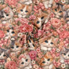 Killinger i rosenblomster, digitalprint jersey lagt i bløde folder, så strikken og printet ses