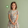 Killinger mellem pastelblomster, digitalprint jersey syet som pigekjole