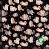 Legende killinger og hjerter på sort, digitalprint jersey på 36x36 cm mållinjal, så rapporten ses i naturlig størrelse