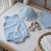Luksus bomuld – babyblå, babytøj syet af stoffet