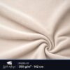 Verhoiluveluuri vaalea beige, leveys ja paino