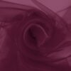 Bordeaux organza in soft folds, lightweight transparent fabric