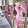 Stolesløjfe af organza i gammelrosa til bryllup