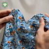 Ræve på BMX, digitalprint jersey draperet, så stoffets fald og blødhed ses