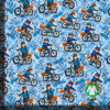 Ræve på BMX, digitalprint jersey på 36x36 cm mållinjal, så rapporten ses i naturlig størrelse