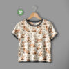 Rævehvalpe i jordfarver, digitalprint jersey syet som T-shirt til børn