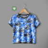 Speedwaykørere på blå, digitalprint jersey syet som T-shirt til børn