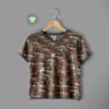 Traktorer på pløjemark, digitalprint jersey syet som T-shirt til børn