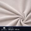 Velour kerma, leveys ja paino