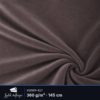 Velour norsunharmaa, leveys ja paino