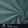Velour harmaanvihreä, leveys ja paino