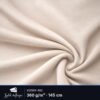 Velour vaalea beige, leveys ja paino