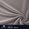 Velour hopeanharmaa, leveys ja paino