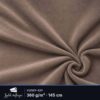 Velour taupe, leveys ja paino